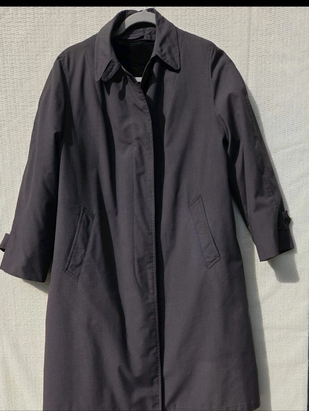 Vintage Alpaca Lined London Fog Clipper Mill Check Chic Trench coat 60/70s